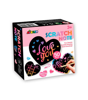 Scratch Note Block 12 Pz en 2 Diseños con Exhibidor Avenir