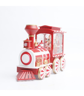 Adorno de Tren Candy con Santa con LED 31 x 19 cm Alparamis
