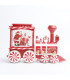 Adorno de Tren Candy con Santa con LED 31 x 19 cm Alparamis