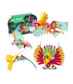 Set Aves Tropicales 22 Piezas Clixo