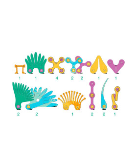 Set Aves Tropicales 22 Piezas Clixo