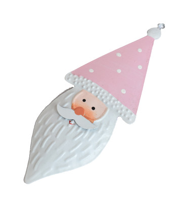 Adorno Colgante Cabeza Santa Metal Rosa Alparamis