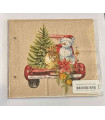 Servilletas Recicladas 33 x 33 cm Car Snowman Xmas