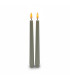 2 Velas Tapper LED Blancas 22 cm Función Touch Top Alparamis