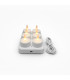 Velas Tealights LED Blancas x 6 con Base de Recarga USB Alparamis