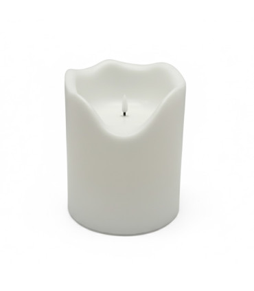 Vela Pilar LED Blanca 20 x 16 cm Alparamis