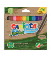 Marcadores de Colores Jumbo Punta Maxi Eco Family Carioca x 12