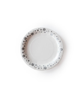 12 Paquetes De 6 Platos Navidad Plateados