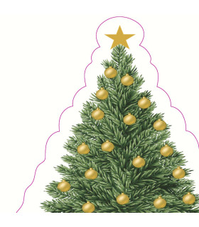 Servilletas 33 x 33 cm Silhouette Tree Charm Xmas