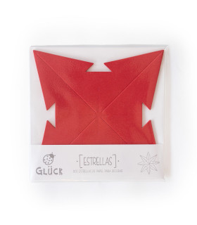 Estrella para Armar 19 cm Roja x 2