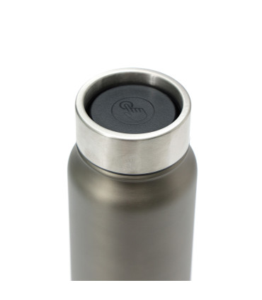 Botella Térmica 750 ml con Tapa Pulsador Thermos Gris