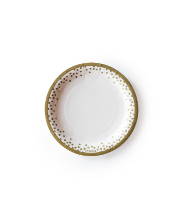 12 Paquetes De 6 Platos Navidad Dorados