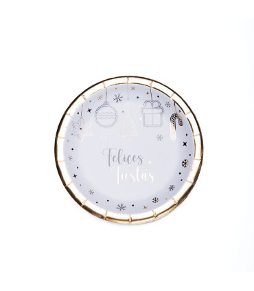 12 Paquetes de 8 Platos de Navidad Kraft