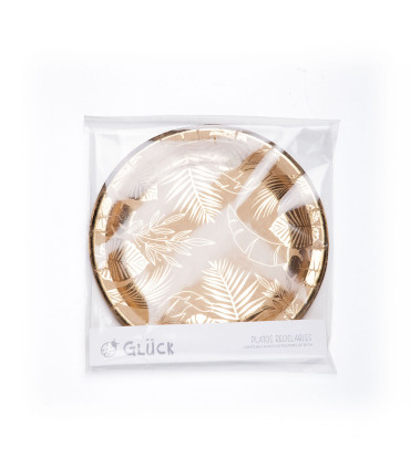 12 Paquetes de 8 Platos de Navidad Kraft