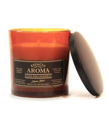 Vela de Soja Aromática 250 g Línea Black Bayas de Grosellero Espacio Aroma