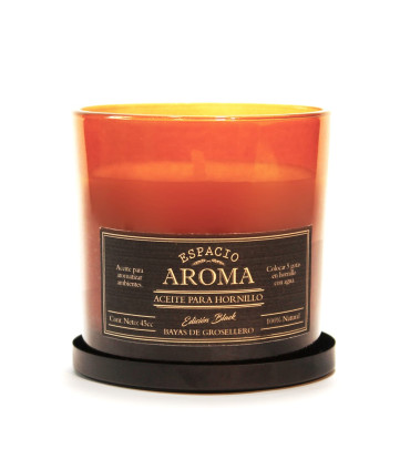 Vela de Soja Aromática 250 g Línea Black Bayas de Grosellero Espacio Aroma
