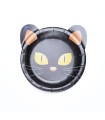 Platos de Cartón Gato Negro de Halloween x 8