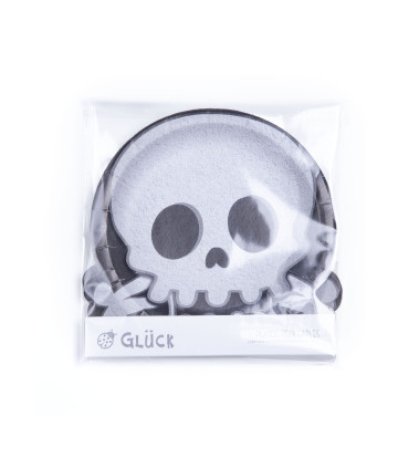 Platos de Cartón Calavera de Halloween x 8