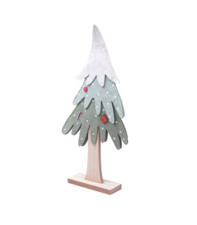Adorno de Pino de Fieltro y Madera 40 cm Alparamis