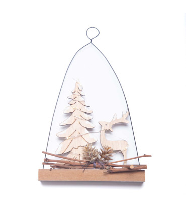 Adorno para Colgar Figura Marrón y Gris 13 cm Alparamis