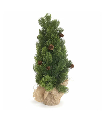 Árbol de Navidad con Piñas y Yute 35 cm Alparamis