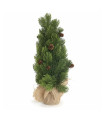 Árbol de Navidad con Piñas y Yute 35 cm Alparamis
