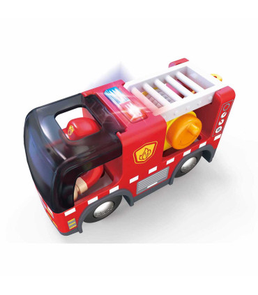 Camión de Bomberos de Juguete con Sirena Hape
