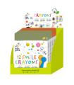 Crayones Smile y Owl Haku Yoka x 12 8 Pz en 2 Diseños con Exhibidor