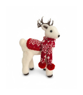 Adorno Reno con Manta 16x28 cm Alparamis