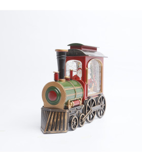 Adorno de Tren con Santa con LED 24 x 19 cm Alparamis