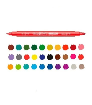 Marcadores Doble Punta Birello Carioca x 30