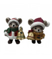 Adorno de Navidad Ratoncito con Campana 11 cm Alparamis