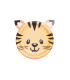 Plato de Cartón Animalitos Tigre x 6