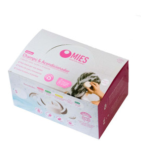 Caja Exhibidora con 18 Shampoo y Acondicionadores Sólidos Mies