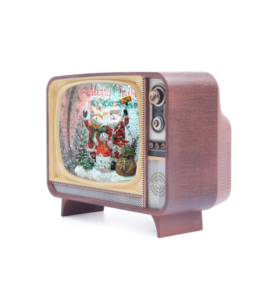 Adorno de TV Musical Santa Snowman y Reno con LED 21 x 18 cm Alparamis