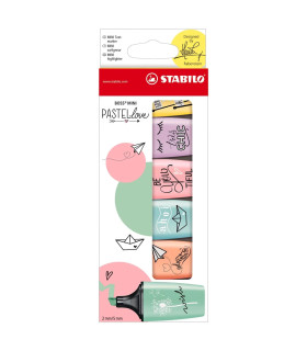 6 Resaltadores Boss Pastel Love Stabilo en Estuche Stabilo