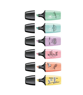 6 Resaltadores Boss Pastel Love Stabilo en Estuche Stabilo