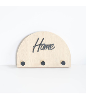 Perchero Porta Llave de Madera Arco Home Negro