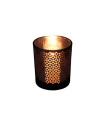 Fanal de Vidrio Rombos Rosa 7 x 8 cm