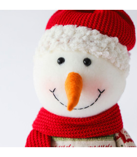 Adorno de Tela Snowman 52 cm Alparamis