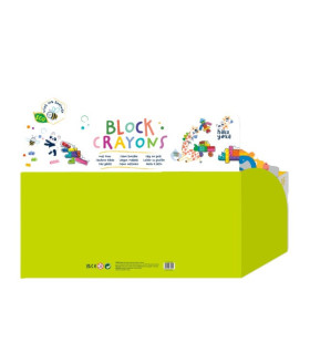 Crayones Block Haku Yoka 10 Pz en 8 Diseños con Exhibidor