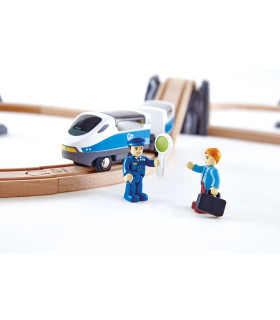 Set de Pista de Trenes en Forma de 8 Hape Vías de Juguete