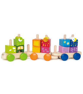 Tren de Bloques de Madera Fantasía de Juguete Hape
