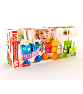 Tren de Bloques de Madera Fantasía de Juguete Hape