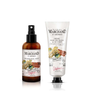 Cubo Marchand D Aromes Fragrance Mist y Crema de Manos y Corporal Cognac y Canela