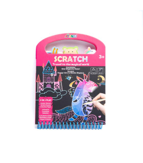 Libros de Actividades Scratch 10 Pz en 2 Diseños con Exhibidor Avenir