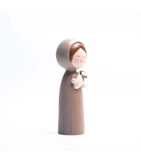 Adorno de María y Niño Jesús 18 cm Alparamis