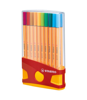 Microfibras Point 88 Color Parade Estuche Rojo Stabilo x 20