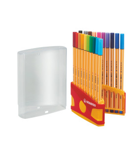 Microfibras Point 88 Color Parade Estuche Rojo Stabilo x 20
