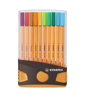 Microfibras Point 88 Color Parade Estuche Naranja Stabilo x 20